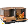 Chicken Nesting Box, 2 Compartment Nesting Boxes for Chickens, Large Chicken Laying Boxes for Egg Collection & Hen on Nest, Roll Away Nesting Boxes Chicken (Extra Large)
