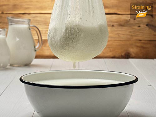 Cheesecloth, Grade 90, 72 Sq Feet, 100% Unbleached Cotton Fabric, Ultra Fine Reusable Cheesecloth for Cooking, Straining (Grade 90-8Yards) - size: 8 Yards