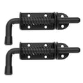 JQK Spring Loaded Latch Pin, 304 Stainless Steel Barrel Bolt Thickened 2mm Door Lock, 5 Inch Black (2 Pack), HSB300-BK-P2 - color: Black, size: 5Inch - 2Pack