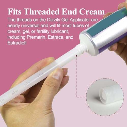 Dizzily 20 Packs Disposable Vaginial Cream Applicators - Fits Suppository, Creams and Most OTC Gels, Individually Wrapped Feminine Care Applicator with Dosage Markings