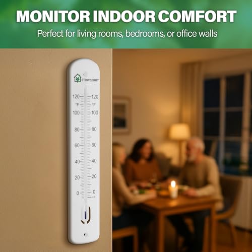 Room Thermometer – Large 15 Inch Indoor or Outdoor Temperature Gauge for Room, Greenhouse, Garden, Patio, Home, Office, Balcony