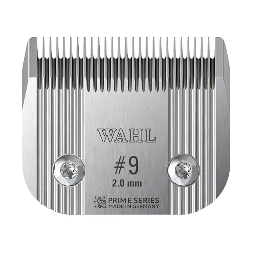 Wahl Pro Animal Prime Series Blades - Professional Fine Tooth Pet Clipper for Horse, Cat & Dog Grooming - Made from High-Carbon Steel - #9, 2.0mm | Solid High-Carbon Steel, Quick-Change System for Dog, Cat, and Horse Grooming - size: #9