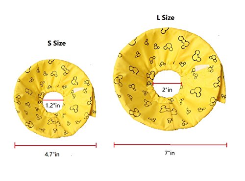 Hamster Rabbit Protection Cone Neck Recovery Collar - Small Animal Pets Elizabethan Collar Anti-Water Bite Sratch Risistant for Guinea Pig Mice Mouse Rats Ferret Squrrel (S, Yellow) - color: Yellow, size: S