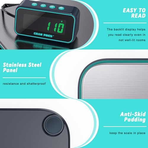 GRAM PRES Digital Shipping Scale, 86 lbs/0.1oz Highly Accurate Postal Scale | for packages with Hold/Tare/Separate LCD Display，Stainless Steel Postage Scale，Package Scale for Small Business, Mail Scale