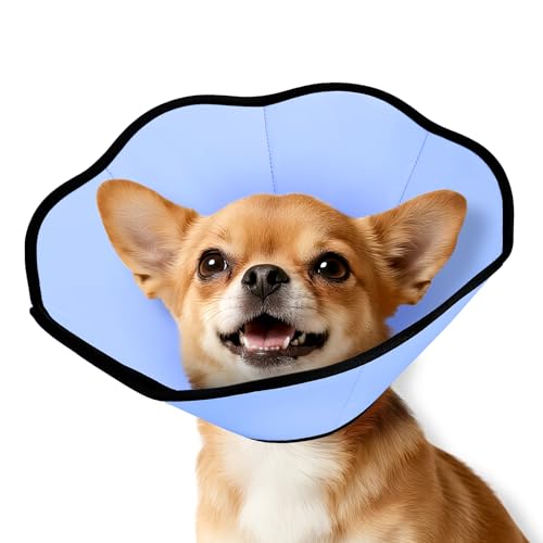 MIDOG Dog Cone Collar After Surgery, Soft Dog Cone Alternative to Stop Licking,Adjustable Elizabethan Recovery Cones for Small to Large Sized Dogs - color: Blue, size: XS