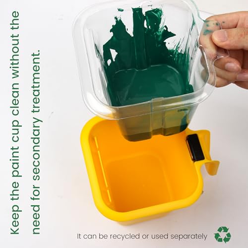 Voomey 20pack Paint Pail Liners, Plastic Disposable Bucket Liner Set for Paint Cups,Holds Up to A 16 oz. of Paint or Stain (Only Applicable to VOOMEY 16 oz. Paint Cup) - color: 20pack Paint Pail Liners