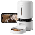 PETLIBRO Automatic Cat Feeder with Camera, 1080P HD & Night Vision, 5GHz/2.4GHz WiFi & Cam Smart Pet Feeder with App Control, 2-Way Audio, Motion Alerts for Cats & Dogs, Stainless Steel Single Tray - color: White, size: 5l-camera