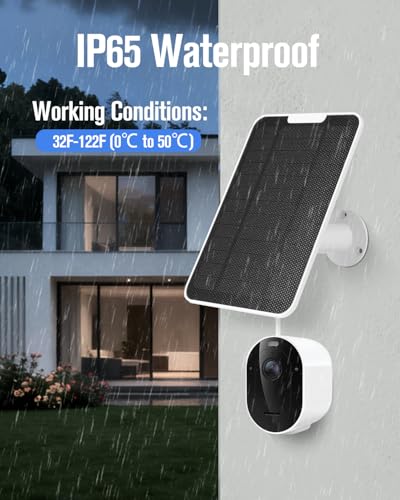 Solar Panel Charger Compatible with Arlo Pro 6/6 XL, 6V 5W Solar Panel for Arlo Pro Security Camera 2K HDR (6th Gen, 2025 Release), IP65 Weatherproof, USB-C Plug, 9.8ft Cable Secure Wall Mount, 4 Pack - size: for Arlo Pro 6-4 Pack
