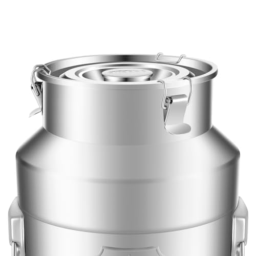 35L/9.24Gallon Stainless Steel Milk Can 304 Stainless Steel Milk Jug Sealed Bucket Wine Pail Bucket Milk Can Liquid Storage Container w/Faucet & Sealed Lid for Milk Wine Water Liquid - size: 34L|w/Faucet|304|Thickened version