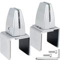 2 Packs Sneeze Guard Support, Aluminum Vertical Partition Board Clamp, Acrylic Desk Divider Support Clamp, Desk Shield Privacy Panel Clamps for Clear Shield for Countertop Reception - size: Downclamp & 2pcs
