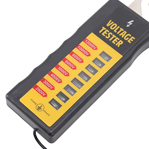 Generic Electric Fence Voltage Tester, 2000-12000V Wide Measurement Range with 8 Neon Lights, Portable Fault Finder, Ideal for Farms, Livestock & Ranch