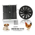 Solar Powered Ventilation Fan Kit, 100W 12V Solar Exhaust Fan with Panel for Greenhouse, Chicken Coop, Shed, Attic, No Battery Required