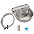 Stainless Steel Automatic Livestock Waterer with Float Valve & Water Hose | Self Filling Automatic Animal Drinking Water Bowl, Wall Mounted for Dogs,Horse,Calf,Chicken,Goat Livestock Animal Drinking