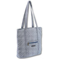 Bella Taylor Large Tote, Quilted Shoulder Bag for Women | Lightweight, 6-pocket large quilted purse, machine washable, zippered top, ultimate organization, durable construction - color: Blue Chambray