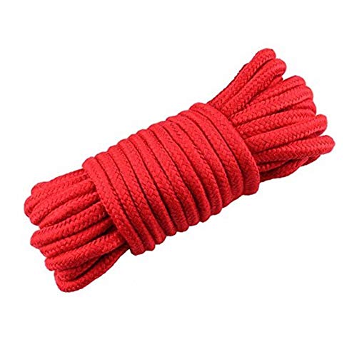 Soft Cotton Rope,for Camping, Hanging Clothes & Costume Play, Red - style: Red