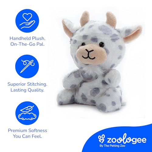The Petting Zoo Goat Stuffed Animal Plushie, Nuggetz, Kids Gifts, 6 in | Goat Wildlife Animals by Zoologee. Great Toys for Girls and Boys. Soft Plush Gifts for Kids