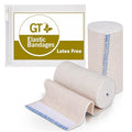 Premium Elastic Bandage Wrap (4" 2 Pack) - Hook & Loop Fasteners at Both Ends - Latex Free Hypoallergenic Compression Roll - Reusable Bandages for Waist, Legs, Elbow & Knee Wrap - size: 2 Pack