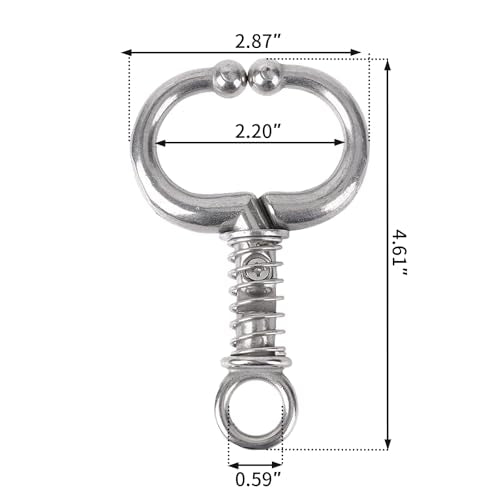 Longtor Bull Nose Ring, Carbon Steel, Rustproof, Secure Lock (2.20″) | Heavy duty for cattle/livestock. Easy insert & secure lock. Rustproof steel. Farmer/vet essential. - size: 2.20″