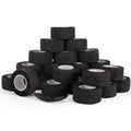 24 Rolls Elastic Self Adhesive Bandage Wrap 1 Inch, Breathable Non Woven Cohesive Bandage, Vet Wrap for Dogs, Ankle Sprains Swelling Medical First Aid Tape, Sports Athletic Tape Color Black - color: 1 Inch-24 Count Black