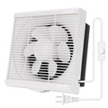 12 Inch Exhaust Fan with Mesh and Anti-Backflow Check Valve, 110V | Through-Wall Window Ventilation Fan, Shutter Box Blower Air Extractor for Bathroom, Kitchen, Garage, Greenhouse - style: 12inch