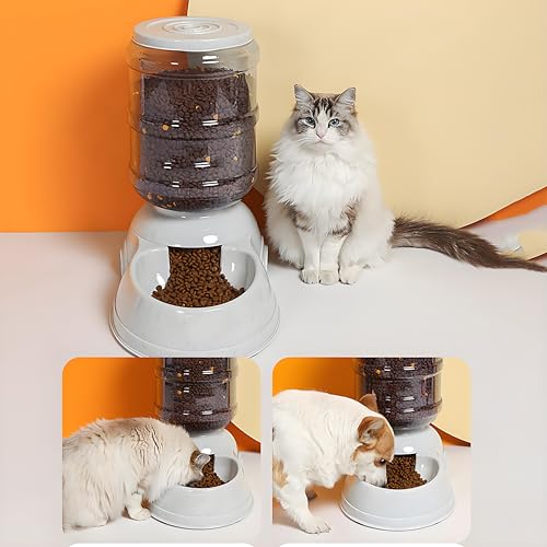 Automatic Dog Feeders - 3 Gallon Capacity Gravity Food Dispenser for Large Dogs and Cats - size: 3 Gallon Feeder