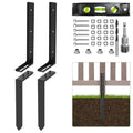2-Pack Fence Post Repair Kit, 33.5" Heavy Duty Adjustable Thickened Metal Fence Post Anchor with Anti-Rust Coating for Repairing Tilted and Broken Wooden Post
