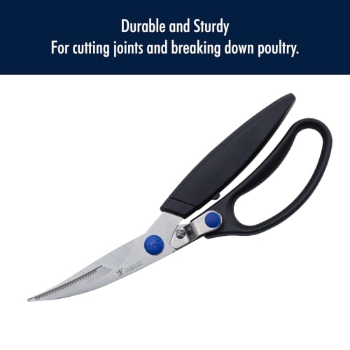 HENCKELS Kitchen Shears for Poultry, Dishwasher Safe, Heavy Duty, Stainless Steel 4-Inch - style: Poultry & Meats