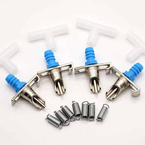 Automatic Rabbit Nipple Drinker with Double Springs 30Sets Guinea Pig Watering System Poultry Rats Rodent Bunny Drinkers(Blue) - color: Blue-double springs