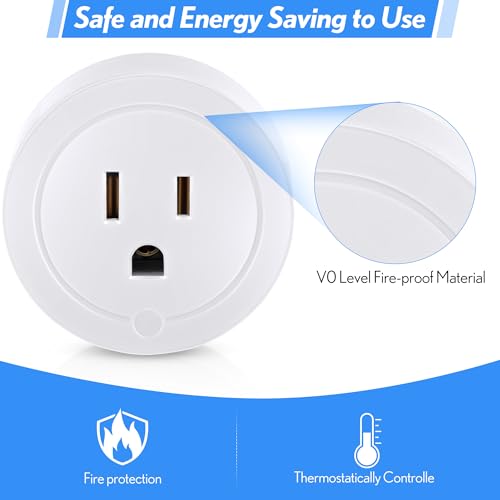 Feekoon 1 Piece Thermostatically Controlled Outlet, On at 32F/Off at 50F Thermostat Plug Outlet for Winter Chicken Water Coop Heater, Temperature Controllers for Bird Bath Deicer Outdoor