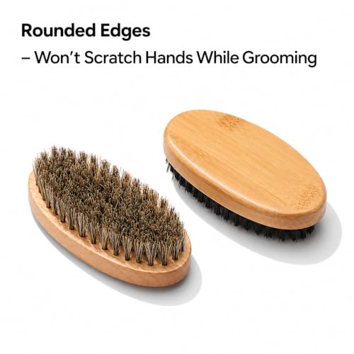 Goat Grooming Brushes, Soft Bristle and Firm Nylon Set, 2 Pack | Wooden Body Brushes, For Goats, Sheep, Calves, Horses, Dogs And Pigs, Face, Leg And Coat Grooming