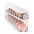 Auto Rolling Egg Holder for Fridge, Egg Dispenser/Organizer/Storage/Container with Lid & Date Timer for Refrigerator, Sturdy and Durable Space-Saving Egg Tray for 12 Large Eggs - size: 1pcs With Timer