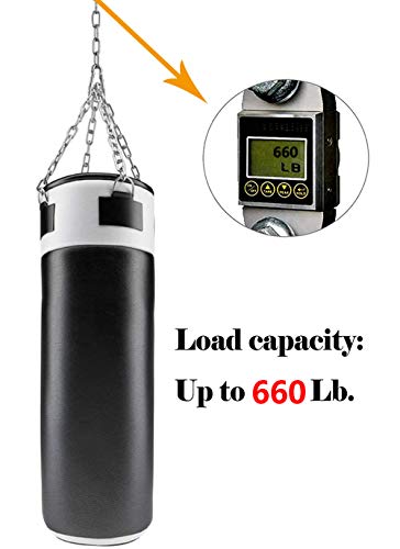 Hanging Chair Chain with Carabiners, Heavy Duty 660LBS Capacity Stainless Steel Hanging Kits for Punching Bags Hammocks (Silver, 24)