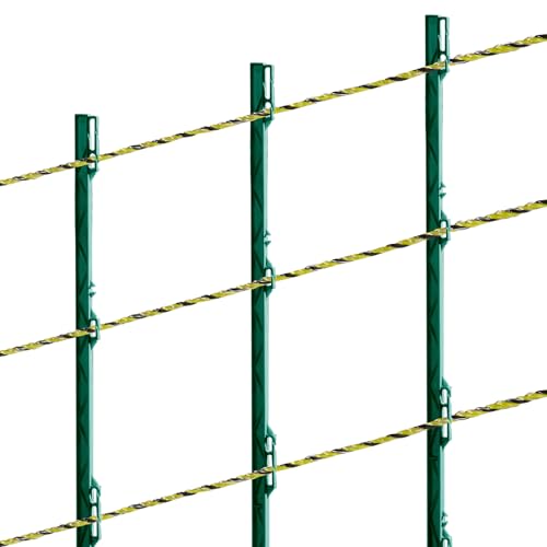 VEVOR Electric Fence Wire, 3366Ft 1026M Portable Polywire, 1/8" Diameter 6 Stainless Steel Strands for Reliable Conductivity and UV, Rust Resistance, Fencing Rope Line for Horse, Cattle, Livestock - size: 3366Ft 1026M, style: 1/8" Strands