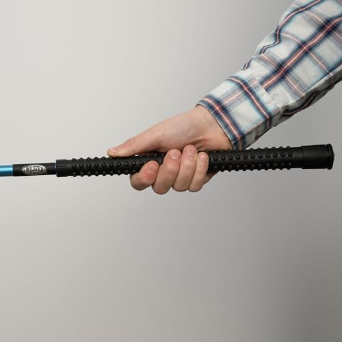 Weaver Livestock Lightweight Pig Stick, Extra Grip Rubber Handle, Pig Guiding Show Stick, Livestock Show Supplies, 30", ‎Hurricane Blue