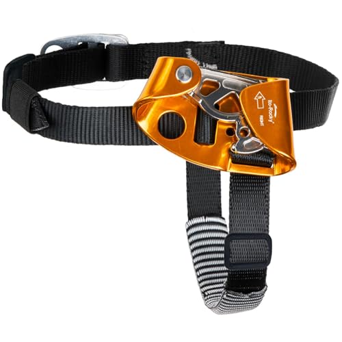 Foot Ascender Riser - Rope Climbing Equipment for SRT Climbing & Tree Arborist Climbing Device - color: Right Foot Gold