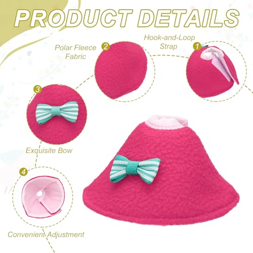 Bird Collars, Bird Cone Collar Protective Recovery Cones, Soft Adjustable Anti-Bite Feather Neck Protector (Pink, S, 3 Pcs), Intended for Budgie/Cockatiel/Lovebirds - color: Pink, size: S