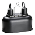Simple Deluxe Dual Dome Reptile Light Fixture with Separate Switches, Fits Max 100W Reptile Heat Lamp/UVB Light, for Amphibians Terrarium and Tortoise Habitat