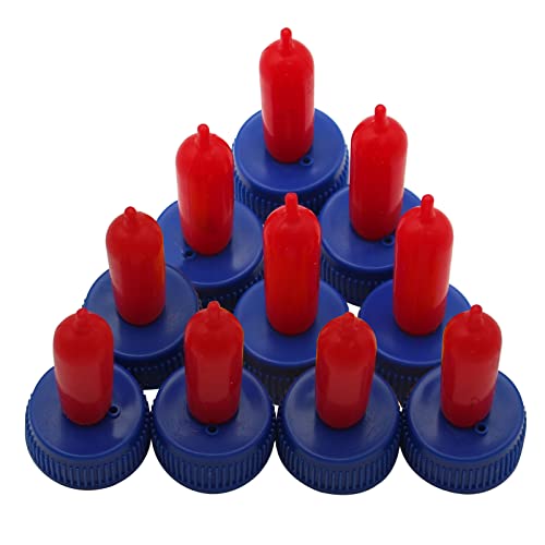 Baby Goat Nipple, 20 Pieces Goat Lamb Teat Feeder Bottle Topper Feeding,Soft Rubber Goat Milk Drinking Nipple for Nursing Lambs,Puppy (Blue, 20 Pieces) - color: Blue