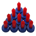 Baby Goat Nipple, 20 Pieces Goat Lamb Teat Feeder Bottle Topper Feeding,Soft Rubber Goat Milk Drinking Nipple for Nursing Lambs,Puppy (Blue, 20 Pieces) - color: Blue