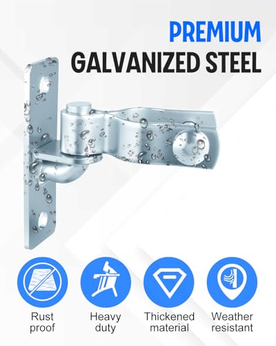 2 Pair Heavy Duty Gate Hinges 1-3/8'' Gate Hinge, Screws Included | Wall Mount Gate Hinge, Metal Chain Link Fence Outdoor Hinge - size: 2 Pair-1-3/8''