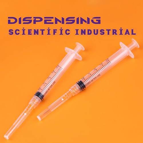 2.5ml Syringes with 25G 1 Inch Needles Luer Lock Disposable Syringe for Liquids, Individually Wrapped, Pack of 100 - size: 2.5ML-25G 1"