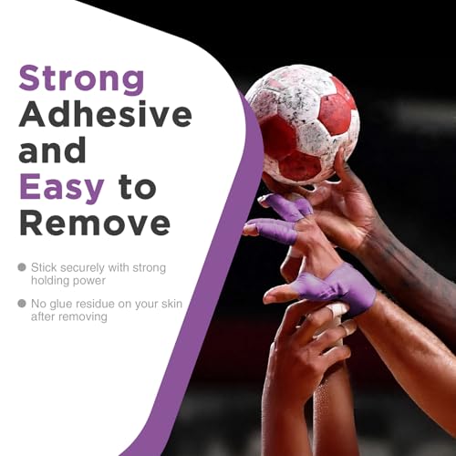 OK TAPE 4 Rolls Athletic Tape, Sports Tape for Injuries, Rigid, Easy Tear | Medical Tape, Wrist Tape, No Sticky Residue, Secure Ankle, Finger, Knee- 1.5inch x 15yards (Purple) - color: Purple-4 Rolls, size: 15 yards