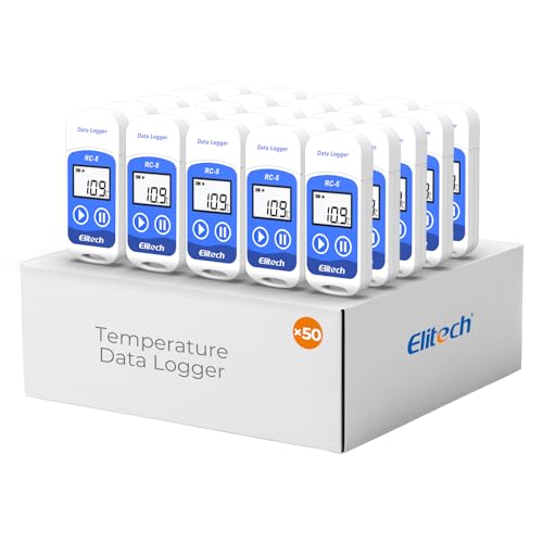 Elitech RC-5 USB Temperature Data Logger Recorder 32000 Points High Accuracy (50 Pack) - size: 50Pack