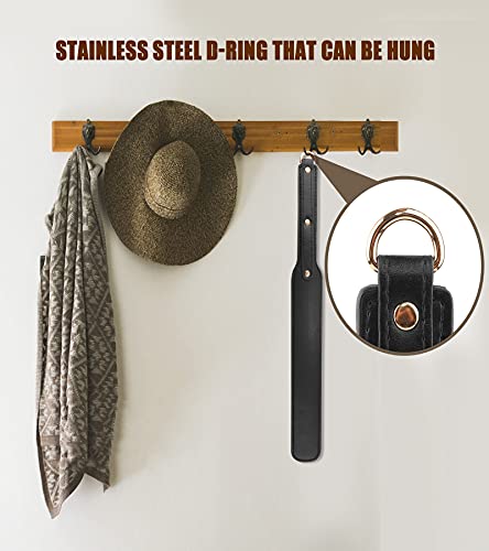 18 inch Riding Crop,Leather Paddle,Super Durable Rug Paddles,Equestrian Crops - color: Black