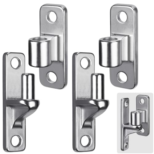 Insaga 304 Stainless Steel Gate Hinges 2 Pack, Heavy Duty Wall Mount Hinges with 5/8" Pin, One-Piece Casting Farm & Chain Link Fence Gate Hardware - color: Silver-SS-2Pack