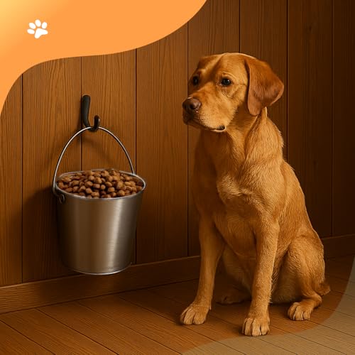 Advance Pet Products 4 Quart Heavy Duty Stainless Steel Flat Side Bucket | Durable Food & Water Pail for Dogs, Cats, Kennels, Cages and Critter Crates | Multi-Purpose Bucket - size: 4 Quart - Not Hooked