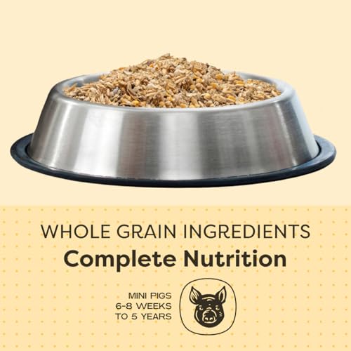 Scratch and Peck Feeds | Young Mini Pig Feed | Whole Grain Mash | 25 lb Bag | 15% Protein, Corn & Soy Free, Certified Organic and Non-GMO Project Verified, Complete Nutrition