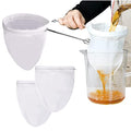 3 PCS Fine Mesh Strainer Bags with Handle, Reusable Nut Milk Bag Thai Tea Strainer, Cheesecloth for Straining NutMilk Coffee Milk Juices Honey Wine Oil - color: 3 Medium Size
