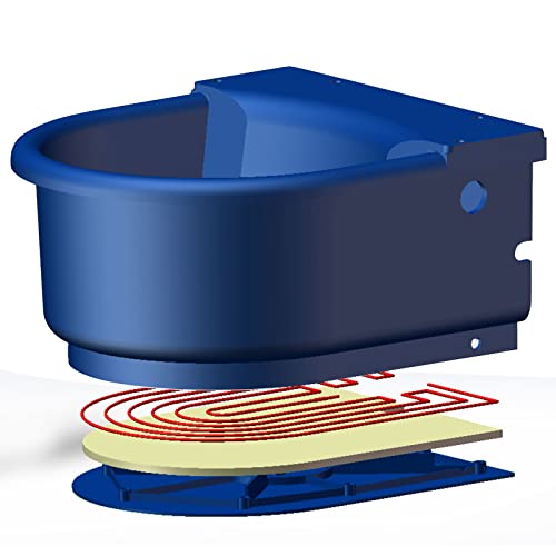 Automatic Heated Dog Water Bowl 1.3gal 100W Outdoor for Livestock | Us Plug Chew‑Proof Cord in Winter Outdoor Chicken Waterer With Thermostat & Float Valve for Pet Horses Sheep Poultry Cattle