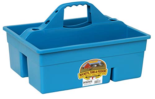 Little Giant® Plastic DuraTote | Horse Grooming DuraTote | Durable Tote Box Organizer with Easy Grip Handle | Extra Thick Sidewalls | Teal - color: Teal